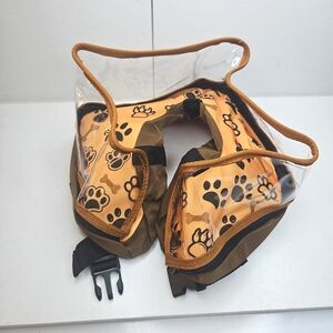 Pet Recovery Collar With Pump with Paw Print Design